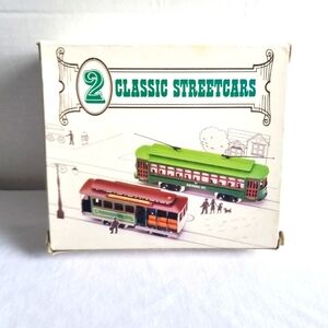 HO Scale Set of 2 Classic Streetcars,Non- Powered EUC